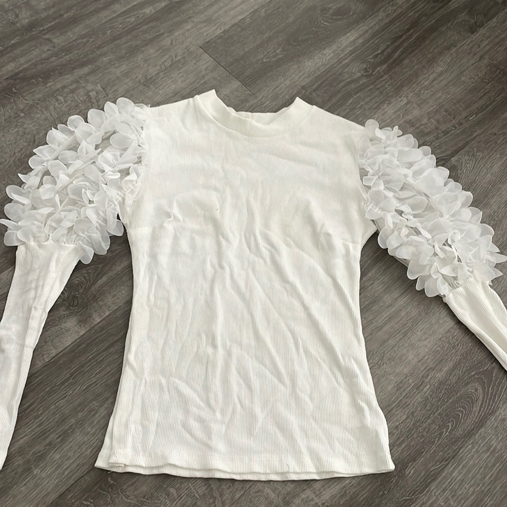 Boutique puffy sleeve top